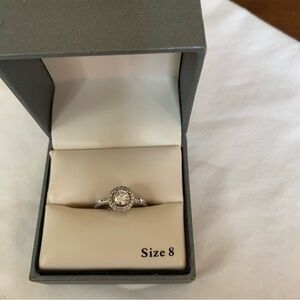 Dazzling Silver Halo Ring